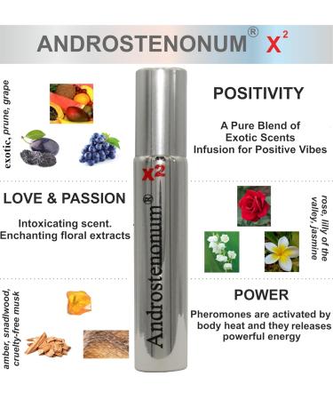 ANDROSTENONUM X2 Pheromone for Men - Male Pheromones Cologne - Extra Strong Pheromone Gift for Him Musk Exotic Fruits and Amber Scent - Roll-On 0.27 Fl. Oz - Buy Online on GoSupps.com