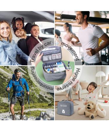 Vavicrap Medication Bag Set - Large & Small Travel Pharmacy Storage | Waterproof First Aid Bags for Home & Travel - Gray - Buy Online on GoSupps.com