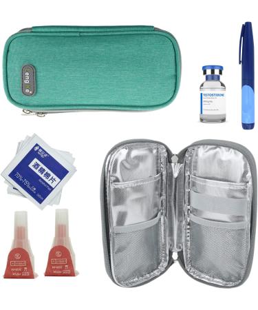 LengKe Insulin Travel Case Portable Medical Cooler Bag for Diabetes - Insulin Travel Case for Insulin Pen and Medication Diabetic Supplies with Protective Ice Pack (Green) - Buy Online on GoSupps.com