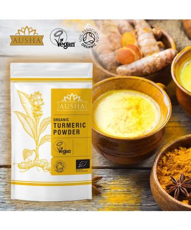 Ausha Organic Turmeric Powder 1kg | High Curcumin Content | Double Strength for Immunity, Skin & Joints - 1 kg Pack - Buy Online on GoSupps.com