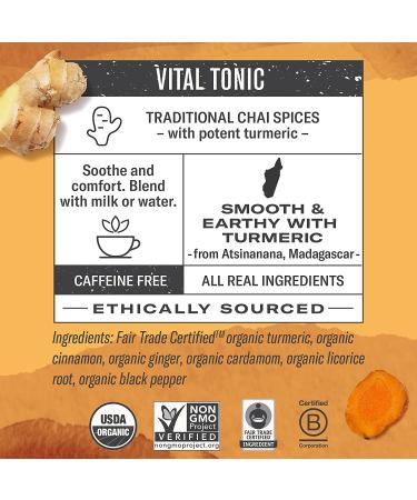 Numi Organic Turmeric Chai - Caffeine-Free Golden Latte Powder, 24 Servings, 2.12oz (Pack of 1) - Buy Online on GoSupps.com