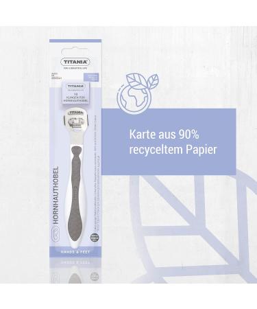 Buy Titania Hornhaut Hobel - Stainless Steel Corn Skin Remover with 10 Replacement Blades | Made in Germany | Best Quality Corn Cutter - Buy Online on GoSupps.com