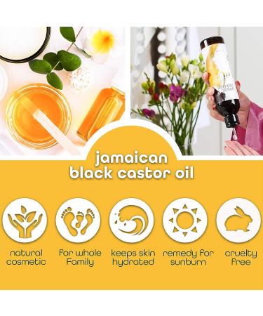 Organic Jamaican Black Castor Oil 8 oz - Hair Growth & Edge Control | Cold Pressed, Pure & Natural | Beard Growth Oil & Hair Products - Buy Online on GoSupps.com