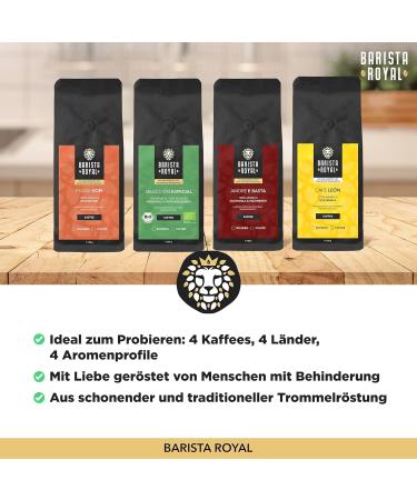 Coffee Gift Trial Set - Perfect for Men & Women | 4x250g Ground Coffee | Artisan Roasted by Skilled Hands with Disabilities - Buy Online on GoSupps.com