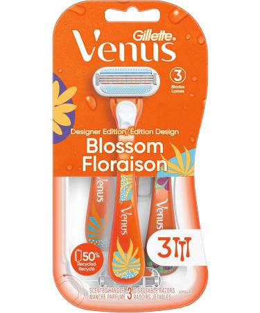 Gillette Venus Venus Blossom Women's Disposable Razor 3 Count 1 count (Pack of 3) - Buy Online on GoSupps.com