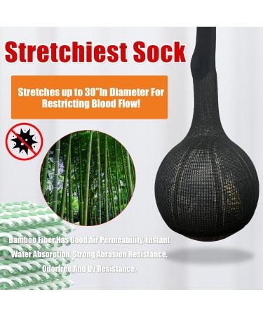 Shop 2 Pairs Non-Binding Bamboo Diabetic Socks | Extra Wide Neuropathy & Swollen Feet Over the Calf - Large Black - Buy Online on GoSupps.com