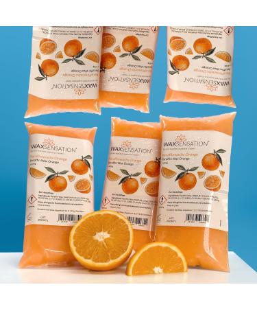 WAXSENSATION Paraffin wax for hands and feet - Orange 6 x 450g 6 pieces Orange