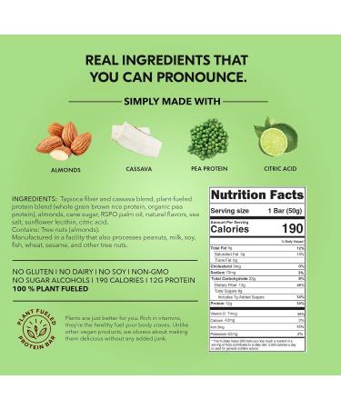 Buy TRUBAR Vegan Protein Bar - Key Lime Flavor | Gluten Free Dairy Free Non-GMO | 12G Protein & Fiber | Healthy On-the-Go Snack | 12 CT - Buy Online on GoSupps.com