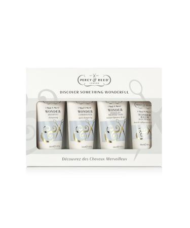 Percy & Reed Discover Something Wonderful Gift Set - Complete Hair Care Gift Set 4-In-1 - Includes Wonder Range Shampoo Conditioner Hair Balm Overnight Recovery - Great Gift for Her