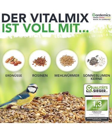 Gardemics Premium Bird Feed with Mealworms - Year-Round Wild Bird Protein 10 kg for Garden Biodiversity - Buy Online on GoSupps.com