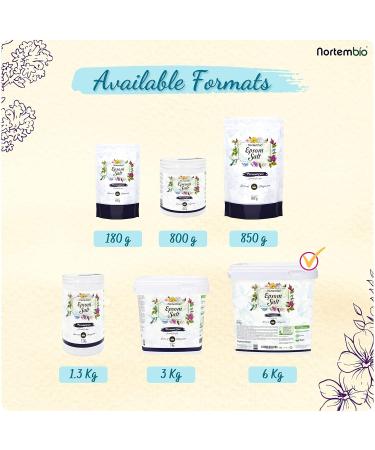 Nortembio Epsom Salt 2x6 kg - 100% Pure Magnesium Bathing Salt for Muscle Relaxation & Sleep - Includes E-Book - Buy Online on GoSupps.com