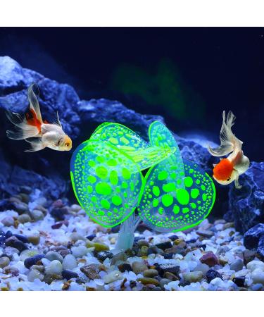Buy VOCOSTE Silicone Glowing Aquarium Coral - Bright Yellow with Suction Cup | International Shipping Available - Buy Online on GoSupps.com