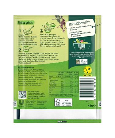 Knorr Fix Paprika Goulash Seasoning Mix - 4 Portions of Natural Ingredients for Delicious Meat Dishes | International Shipping Available - Buy Online on GoSupps.com
