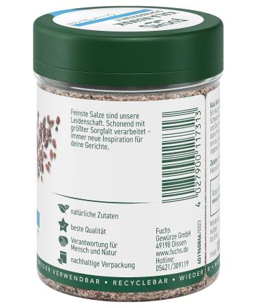 Fuchs Kala Namak Black Salt - Vegan Scrambled Eggs Seasoning - Natural Ingredients - 100g in Reusable Can - Buy Online on GoSupps.com