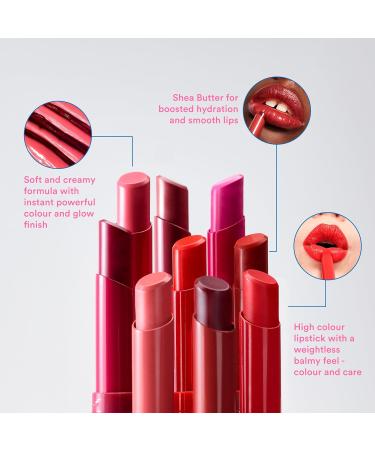  3ina 3INA MAKEUP - The Color Lip Glow 254 - Dark Nude Rose - Dark Nude Rose with Nude Shea Butter to Nourish Lips - Luminous Glossy Rosettes - Vegan - Cruelty Free - Buy Online on GoSupps.com