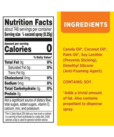 Pam Canola Cooking Spray 8 fl oz - Non-Stick Cooking Essential - Buy Online on GoSupps.com