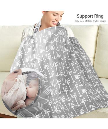 Yoofoss Silent Scarf & Cotton Shut-Up Apron - Multi-Purpose Breastfeeding Cover Privacy Screen & Nut Cover Cloth (100x65 cm Gray) - International Shipping Available - Buy Online on GoSupps.com