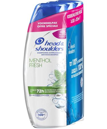 Head & Shoulders Menthol Fresh Anti-Dandruff Shampoo Deeply Cleanses Hair and Scalp Fresh Minty Sensation 3 x 285 ml Formula - Buy Online on GoSupps.com