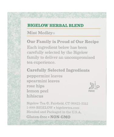 Bigelow Mint Medley Herbal Tea - Caffeine Free, 20 Count (Pack of 6) | Total 120 Tea Bags - Buy Online on GoSupps.com