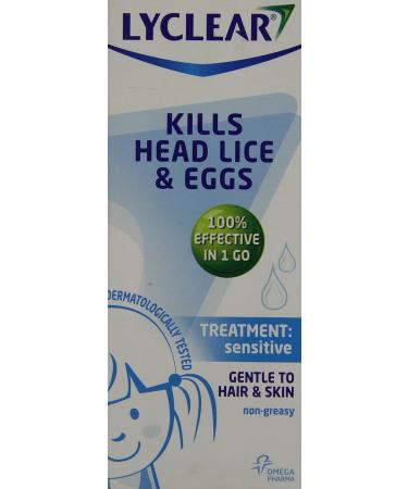 Lyclear Sensitive Head Lice Treatment + Head Lice Comb Kills Head Lice & Eggs Gentle to Hair & Skin 150 ml - Buy Online on GoSupps.com