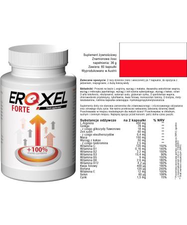 Eroxel Forte 120 Capsules - 2 Pack (2x60 Capsules) | Fast International Shipping - Buy Online on GoSupps.com