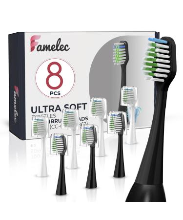 Toothbrush Replacement Heads for Waterpik Complete Care 5.0/9.0 (CC-01/WP-862) Electric Toothbrush Refill Compatible with Waterpik Toothbrush Replacement Heads Fit for Sonic Waterpik Head Mix 1 Count (Pack of 8)