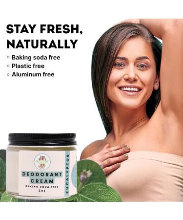 ECO ROOTS Natural Deodorant for Women & Men | Organic Deodorant Cream Non Aluminum | Baking Soda Free Healthy Deoderant for Body & Private Parts | All Vegan Pit Paste Zero Sweat | Eucalyptus Scent - Buy Online on GoSupps.com