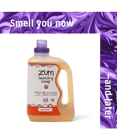 Zum Clean Laundry Soap - Patchouli Scent | 64 fl oz - Natural & Eco-Friendly - Buy Online on GoSupps.com