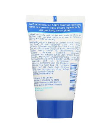STREAM2SEA Sun & Sting Relief Gel - 1 FZ | Soothing After-Sun Care - Buy Online on GoSupps.com
