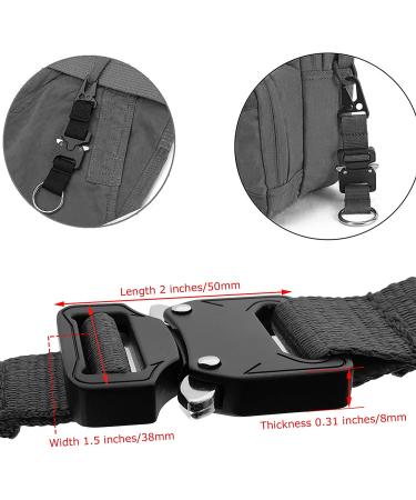Tactical Key Chain for Men | EDC Gear Clip with HK Clip & Steel Ring | Large Military Molle Accessory in Black - Buy Online on GoSupps.com