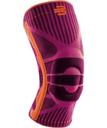 Knee Support with Silicone Ring by Bauerfeind - Adjustable for Left or Right Knee - Pink M | Shop Internationally - Buy Online on GoSupps.com
