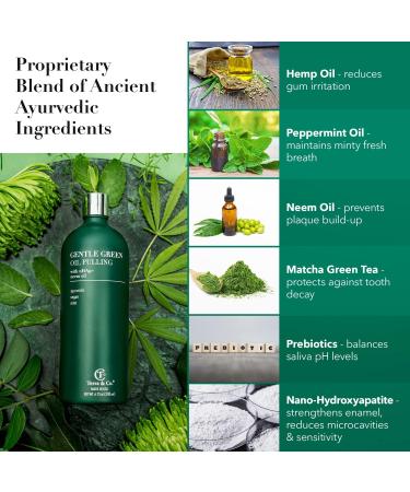 Terra & Co. Ayurvedic Oil Pulling Mouthwash - Vegan, Alcohol-Free, Fluoride-Free, 200ml Green Oil for Oral Health - Buy Online on GoSupps.com