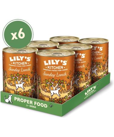 Lilys Kitchen Natural Grain-Free Wet Dog Food - Sunday Feasts (6 x 400g) | Premium Adult Dog Can - Buy Online on GoSupps.com