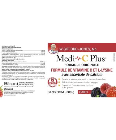 Preferred Nutrition Medi C Plus Lysine Berry with Calcium Powder Vitamin C & L - Lysine Formula - 300g C - Buy Online on GoSupps.com
