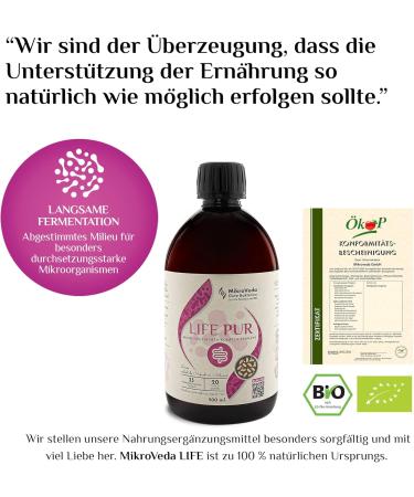 Buy Microveda Life PUR 500ML - Vegan Enzyme Ferment Drink with 33 Bacterial Strains | Super Activated & Bioavailable | International Shipping - Buy Online on GoSupps.com