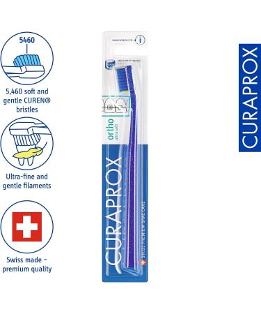 Curaprox CS 5460 Ultra-Soft Orthodontic Toothbrush for Braces | Ultra-Fine Filaments, Compact & Slightly Angled Head - Buy Online on GoSupps.com