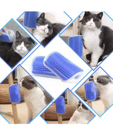 STARROAD-TIM Cat Self Groomer with Catnip - 2 Pack Self Grooming Wall Brush, Corner Scratcher, Face Massage Comb - Buy Online on GoSupps.com