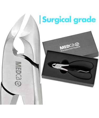 MEDca Precision Toenail Clipper Tool - Premium Ingrown Toenail Cuticle Remover Trimmer and Thick Toenails Nipper Surgical Grade Stainless Steel Nail Foot Treatment for Grooming Nail Care - Buy Online on GoSupps.com