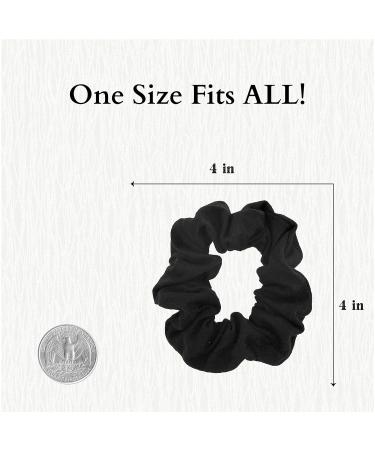 12 Pack Small Cotton Hair Scrunchies in Black - Soft and Gentle for All-Day Comfort - Buy Online on GoSupps.com