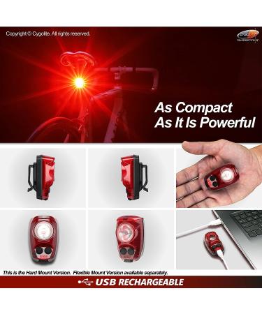Cygolite Hotshot Pro 200 Lumen Bike Tail Light | USB Rechargeable | 6 Night & Daytime Modes | Adjustable Flash Speeds | IP64 Water Resistant - Buy Online on GoSupps.com