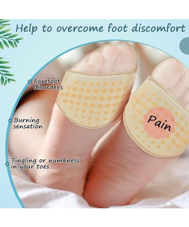 10 Pairs Women's Cushioning Toe Socks | Non-Slip Forefoot Pad Covers - Reusable Skin Color - Buy Online on GoSupps.com