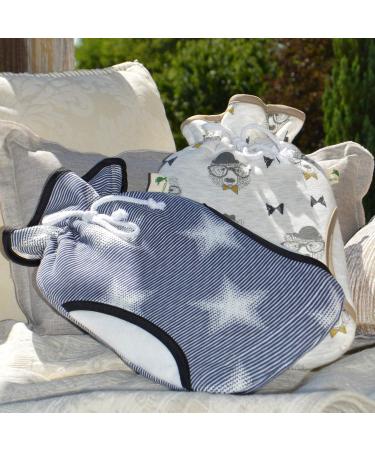 Hugo Frosch Eco Hot Water Bottle 2.0L with Stars Cover | Eco-Friendly Warmth for Comfort - Buy Online on GoSupps.com
