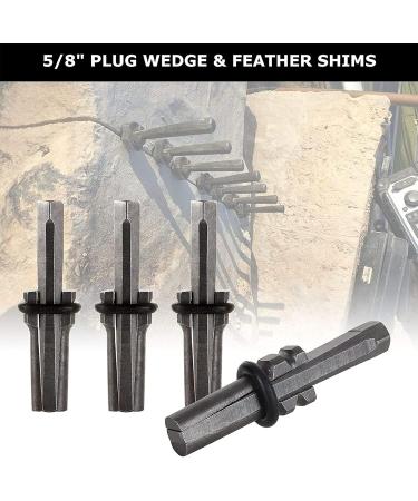 Telituny Granite Gap Wedges - 10 Piece 16mm Plug Wedge & Lowerer Stone Splitter Set for Sculptors & Stonemasons - Ideal for Granite & Concrete - Buy Online on GoSupps.com