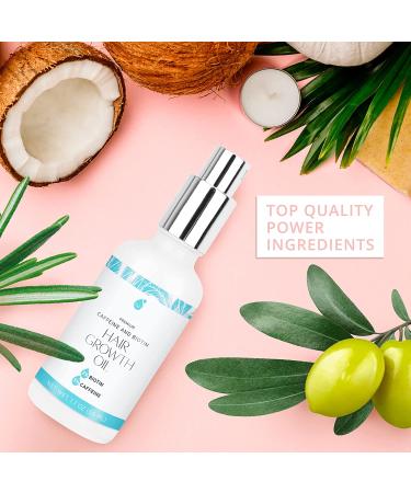 Premium Hair Growth Oil Spray with Biotin & Caffeine for Stronger, Thicker, Longer Hair - 1.7 oz - Buy Online on GoSupps.com