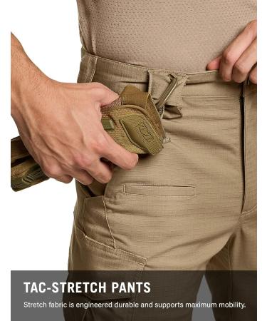 CQR Men's Flex Stretch Tactical Pants - Water Resistant Ripstop Cargo Pants - Buy Online on GoSupps.com