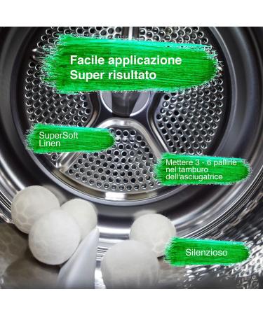 6x Tumble Dryer Balls 100% Pure Merino wool dryer balls are the laundry balls for tumble dryer | Tested for your safety - Buy Online on GoSupps.com