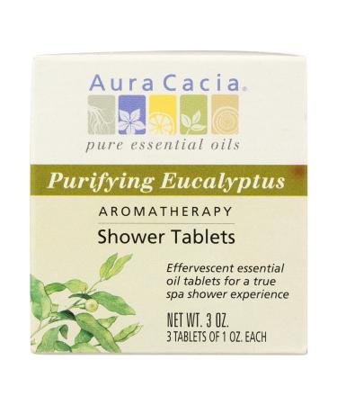 Aura Cacia Purifying Aromatherapy Shower Tablets Eucalyptus - 3 Tablets