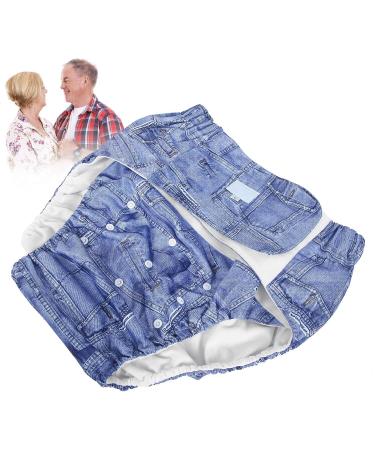 Adjustable Reusable Adult Diaper Pants - Incontinence Care for Seniors | Washable & Comfortable (Blue) - Buy Online on GoSupps.com