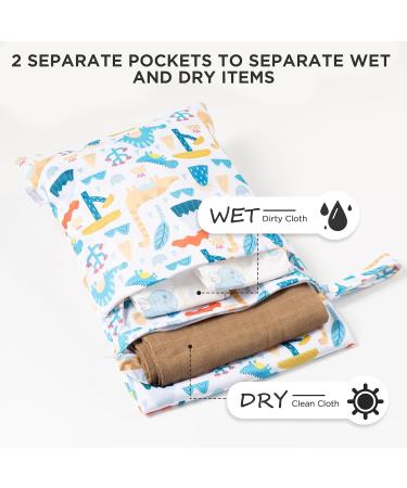 Hbselect 2PC Waterproof Diaper Bag Set with Zipper Wet Wipes Organizer for Babies & Toddlers Jungle Design - Buy Online on GoSupps.com