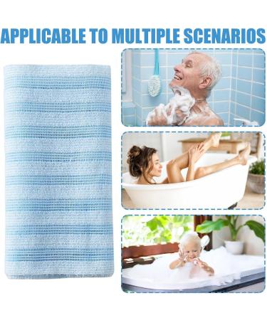 Serviette exfoliante double face pour le corps de toilette japonais pour le nettoyage massage gommage pour toutes les peau hommes femmes personnes g es adultes spa douche Bleu Clair - Buy Online on GoSupps.com